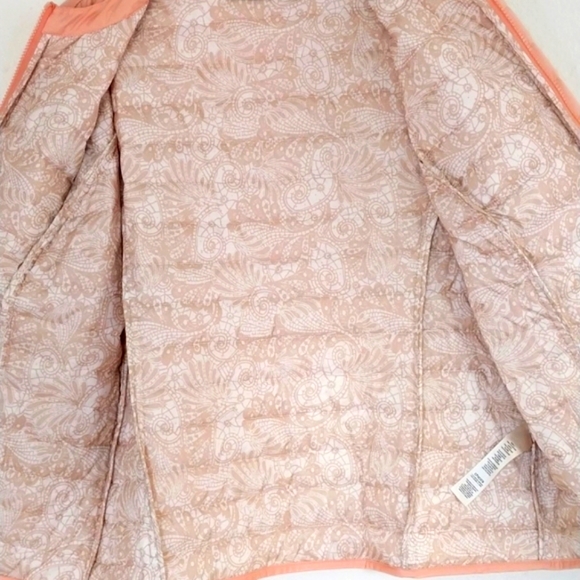CHICO Jacket Top Quilt Light Dusty Pink Bead Rhinestone Regency Core Size Large - Picture 14 of 14